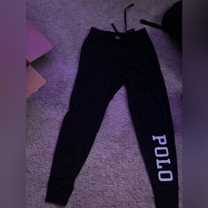 POLO RALPH LAUREN Signature Logo Knit Jersey Jogger Sleep Pants (Black, Small)